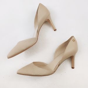 Calvin Klein Snake Embossed Nude Heels